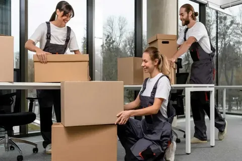Professional office movers handling a business relocation for Bettermoves